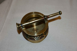 Brass kharral/ Hawan Dasta   size 3"