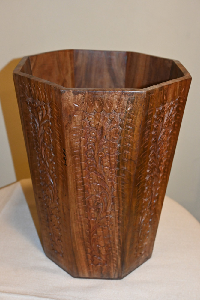 Wooden  carved  bin