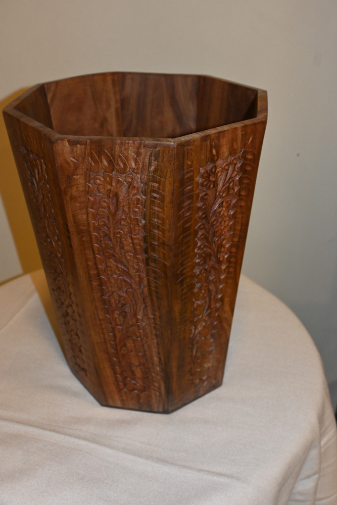 Wooden  carved  bin
