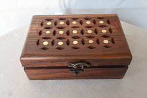 Wooden jewellery  box Brass Inlay size 4x6"