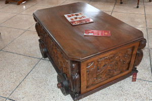 Wooden capton chest  size 26x42" shasham wood hand carved