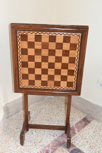 Wooden chess table folding  size 17x17"  solid wood