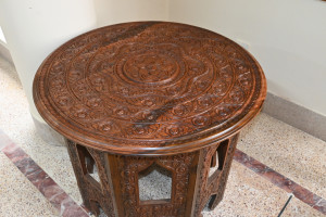 Wooden table size 30 " folding fully carved