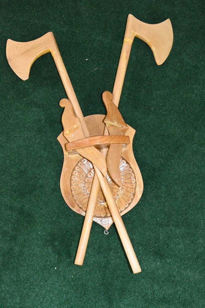 Wood axe set  made of deodar wood