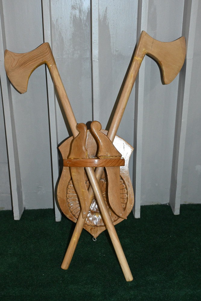 Wood axe set  made of deodar wood