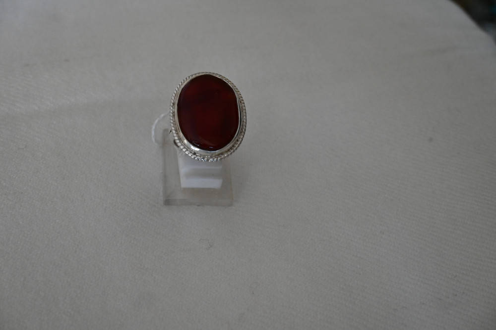 Agate silver Ring  hand made