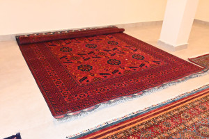 Hand knotted carpet afghani khamnaee size 8x12