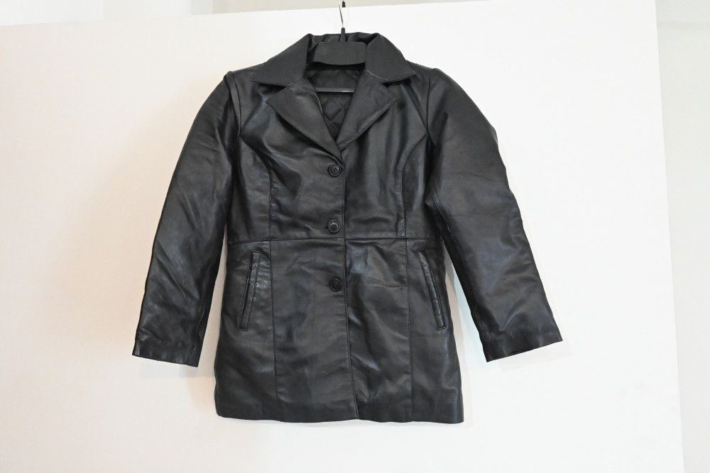 Leather lady coat cow leather