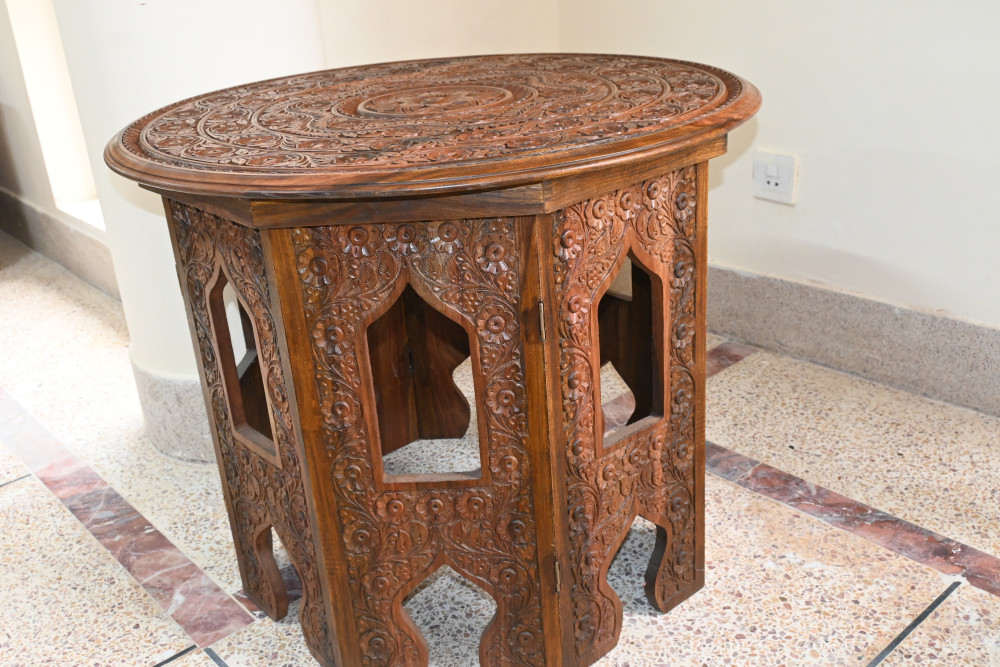 Folding table- Fully Carved