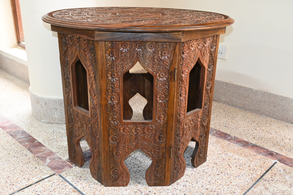 Folding table- Fully Carved