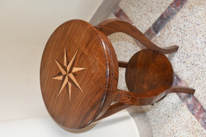 Star table with wooden inlay work- made in Rose wood