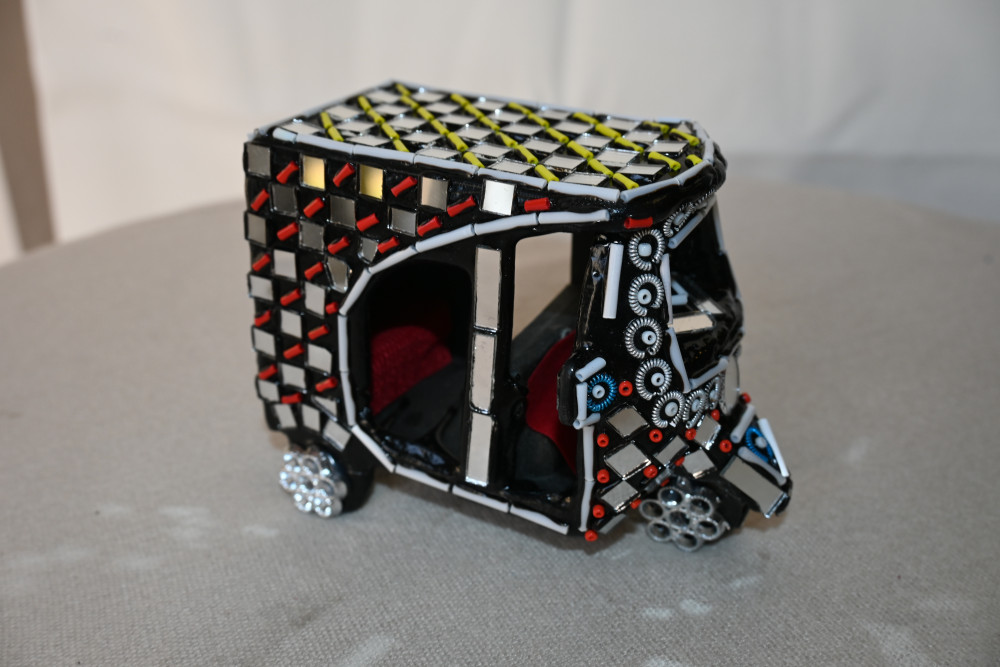 Rickshaw baby toy- mirror work